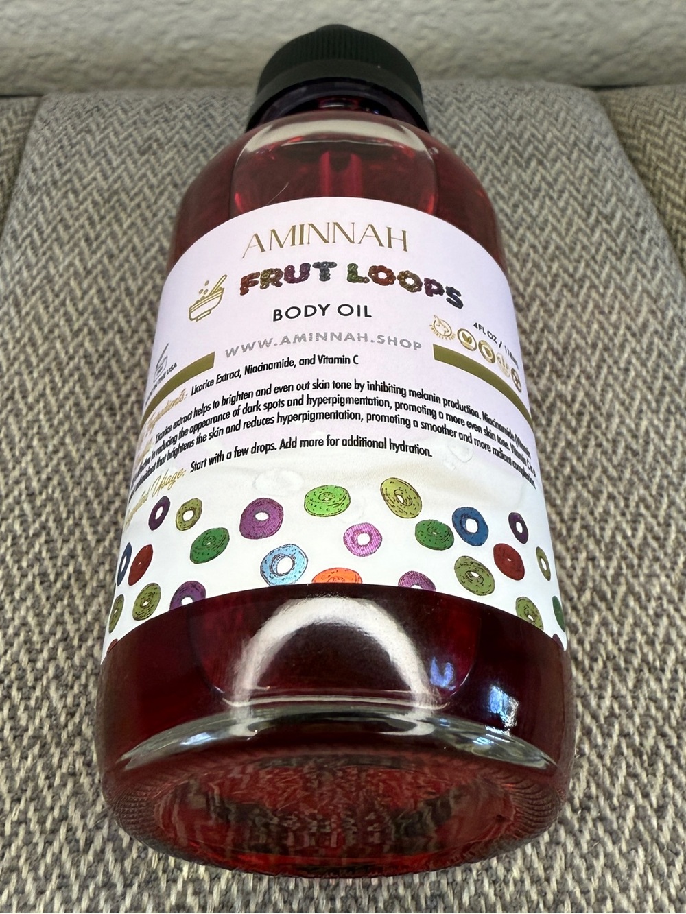AMINNAH Fruit Loops Body Oil, 4fl oz - Picture 8 of 9